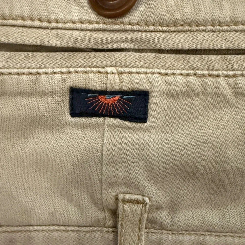 Faherty Brand Mens All Day Shorts Khaki Tan Chino Stretch Twill Size 40